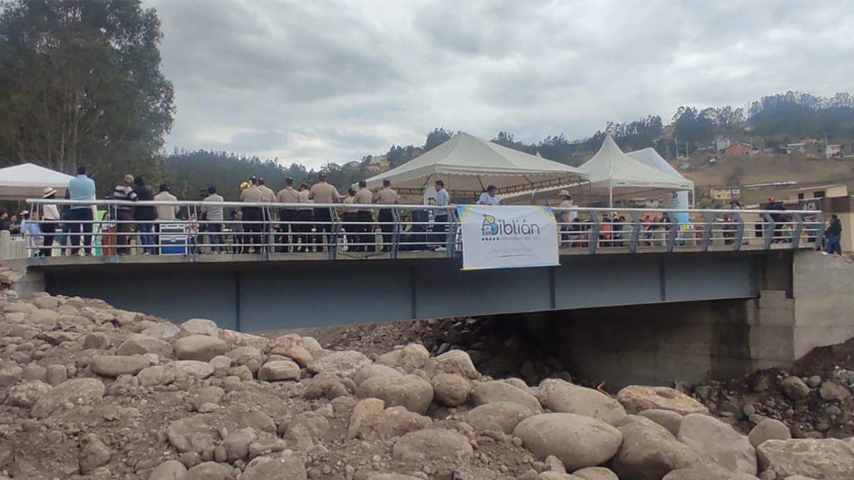 23 mil habitantes se benefician del segundo puente construido en Biblián